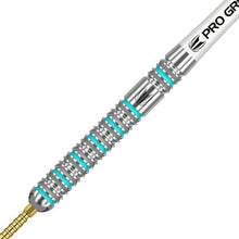 Load image into Gallery viewer, Target Darts Rob Cross Gen 2 25G 90% Tungsten Swiss Point Steel Tip Darts Set, Silver, Aqua and White