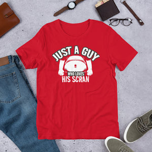 Funny Food T Shirt - Geordie Gift Just a Guy Who Loves His Scran 