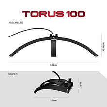 Load image into Gallery viewer, Mission Darts TOR100 Torus 100 | Dartboard LED Folding Portable Travel Lighting System, Sand Blasted Black