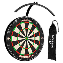 Load image into Gallery viewer, Mission Darts TOR100 Torus 100 | Dartboard LED Folding Portable Travel Lighting System, Sand Blasted Black