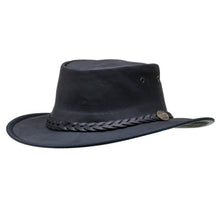 Load image into Gallery viewer, Barmah Leather Hat 1019 Sundowner Kangaroo Leather Black-J and p hats -