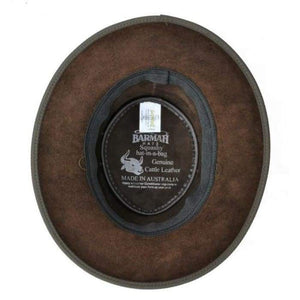 BARMAH LEATHER  HAT  1060 BRONCO BROWN-J and p hats -