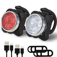 Load image into Gallery viewer, Bike Light Set, Super Bright USB Rechargeable Bicycle Lights - J and p hats Bike Light Set, Super Bright USB Rechargeable Bicycle Lights