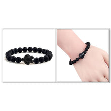 Load image into Gallery viewer, Black Lava Natural Stone Bracelets - J and p hats Black Lava Natural Stone Bracelets