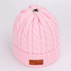 Children's winter knitted hats heavy knit with or without bobble great choice of colours-J and p hats -