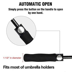 Golf Umbrella Windproof Large 62 Inch, Automatic Open, - J and p hats Golf Umbrella Windproof Large 62 Inch, Automatic Open,