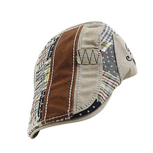 Load image into Gallery viewer, Flat Cap for Men - mens Patchwork Flat Cap