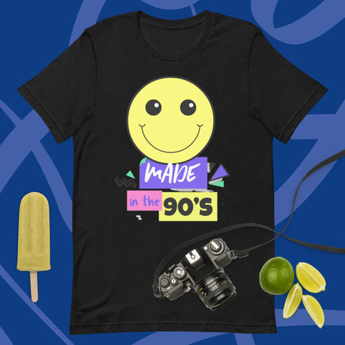 Made In The 90s Fun Smiley Face T Shirt | J and p hats