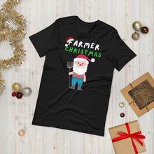 Load image into Gallery viewer, Farmer Christmas T shirt | j and p hats 