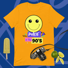 Load image into Gallery viewer, Made In The 90s Fun Smiley Face T Shirt | J and p hats