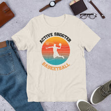 Load image into Gallery viewer, Active Shooter Basketball t shirt | j and p hats 