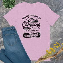 Load image into Gallery viewer, Camping fan t shirt, fun camping t shirt logo | j and p hats