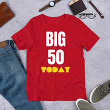 Load image into Gallery viewer, 50th Birthday gift   Printed T Shirt | j and p hats 