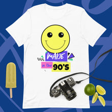 Load image into Gallery viewer, Made In The 90s Fun Smiley Face T Shirt | J and p hats