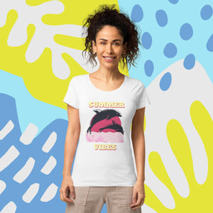 Woman’s Summer T Shirt - dolphin t shirt | j and p hats